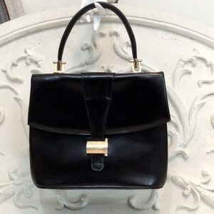 VINTAGE Leather Top Handle Satchel Purse Handbag